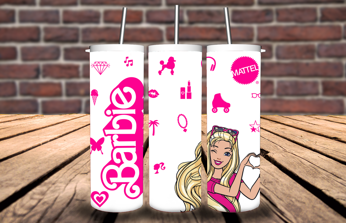 20oz Barbie Tumbler - personalise with a name