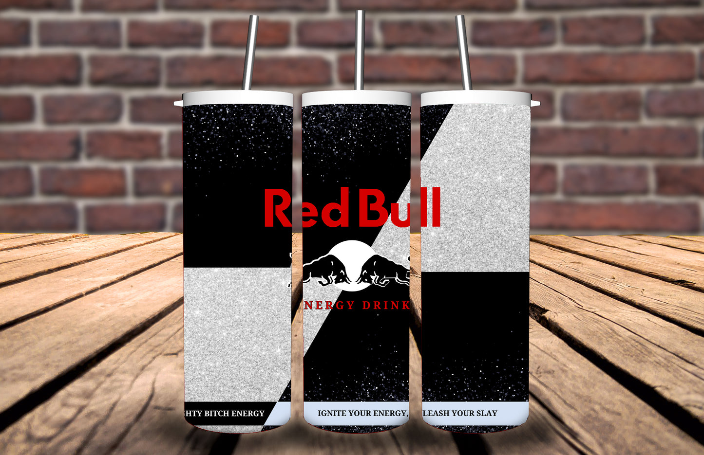 20oz Tumbler Redbull bad bull energy inspired- 14 different designs