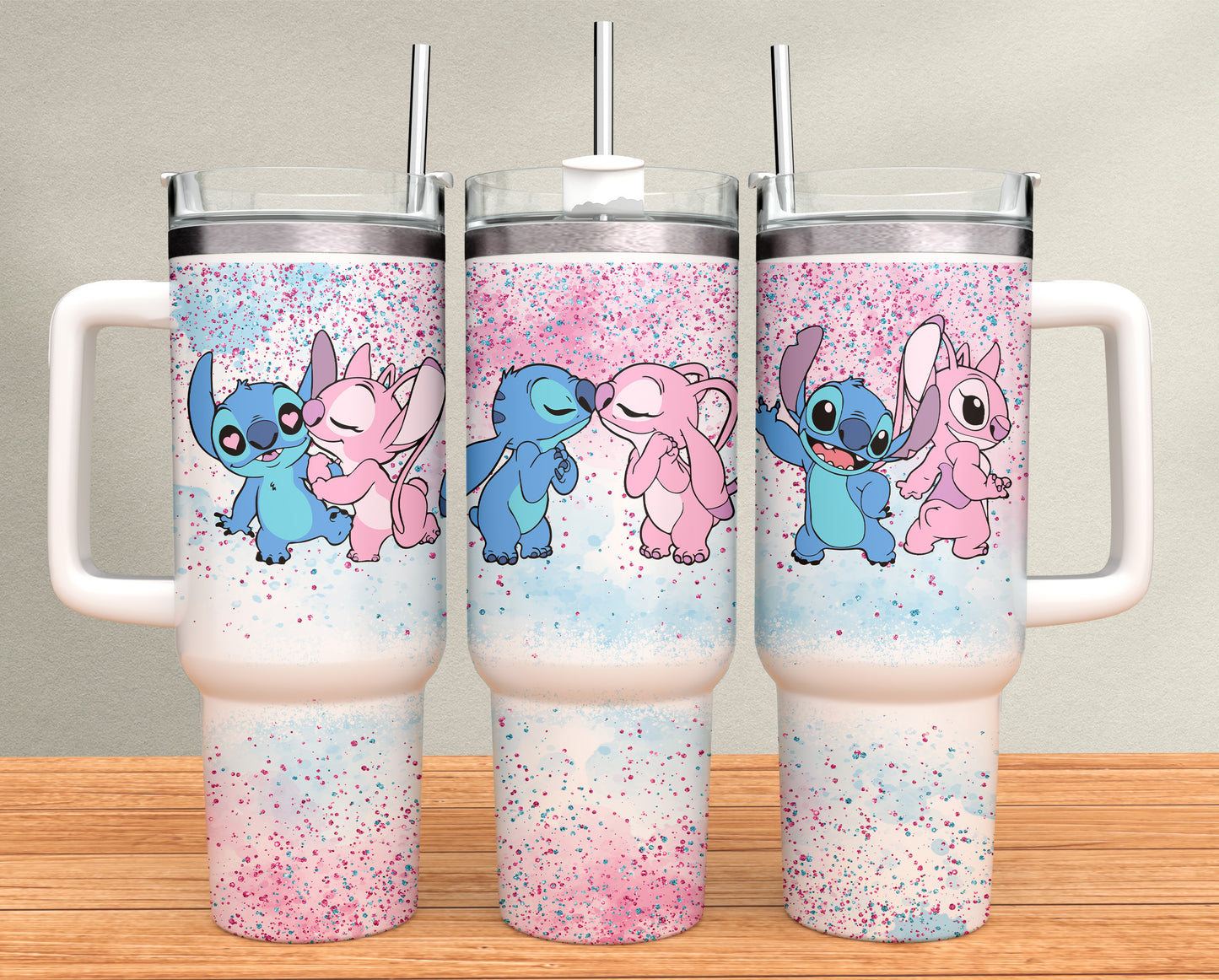 40oz Tumbler - Stitch and Angel