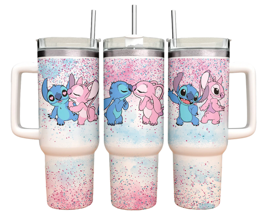 40oz Tumbler - Stitch and Angel