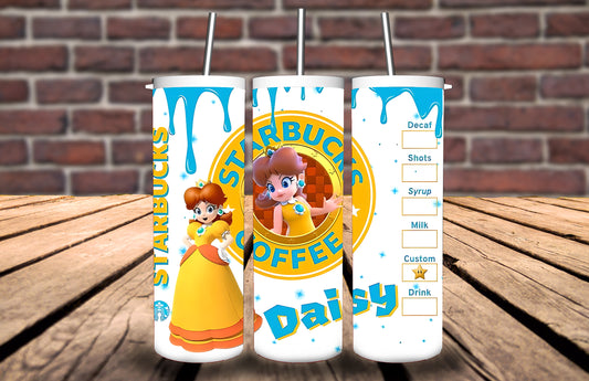 20oz Tumbler - Daisy Princess inspired - Personalise with name