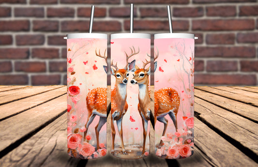 20oz Tumbler Deer sweets Valentines Love Hearts