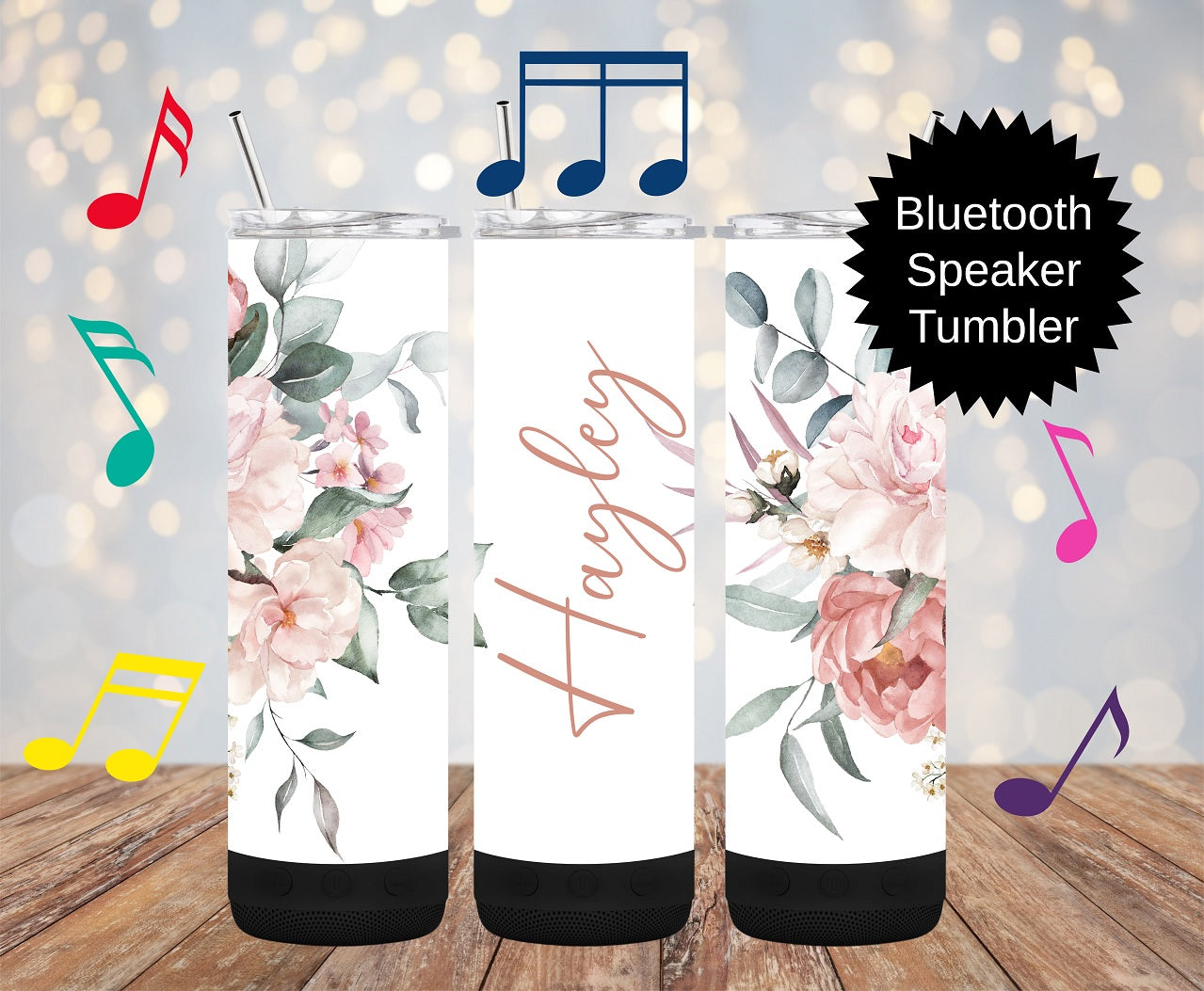 20oz Bluetooth Speaker Tumbler -Add Name Designs - Personalised