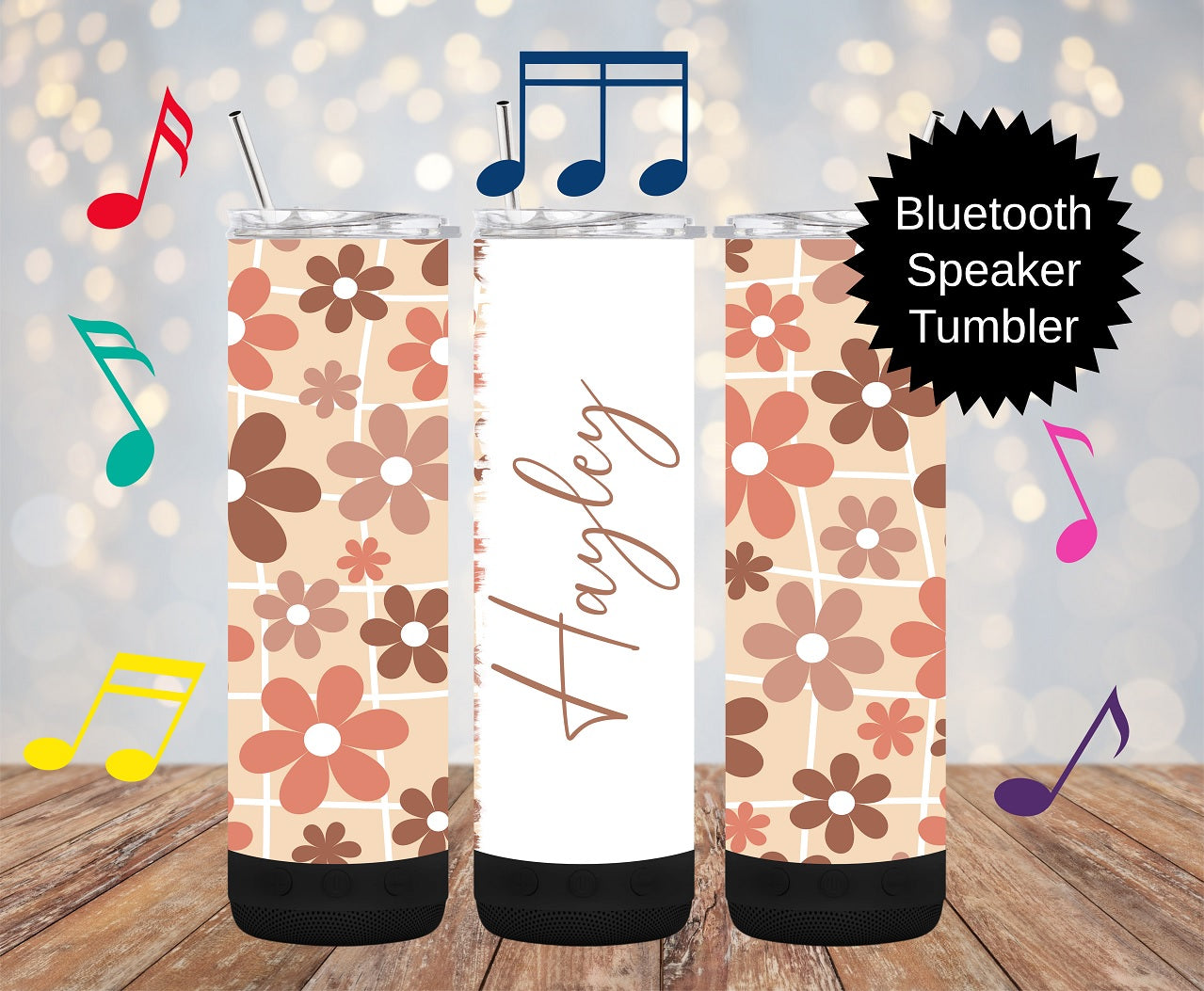 20oz Bluetooth Speaker Tumbler -Add Name Designs - Personalised