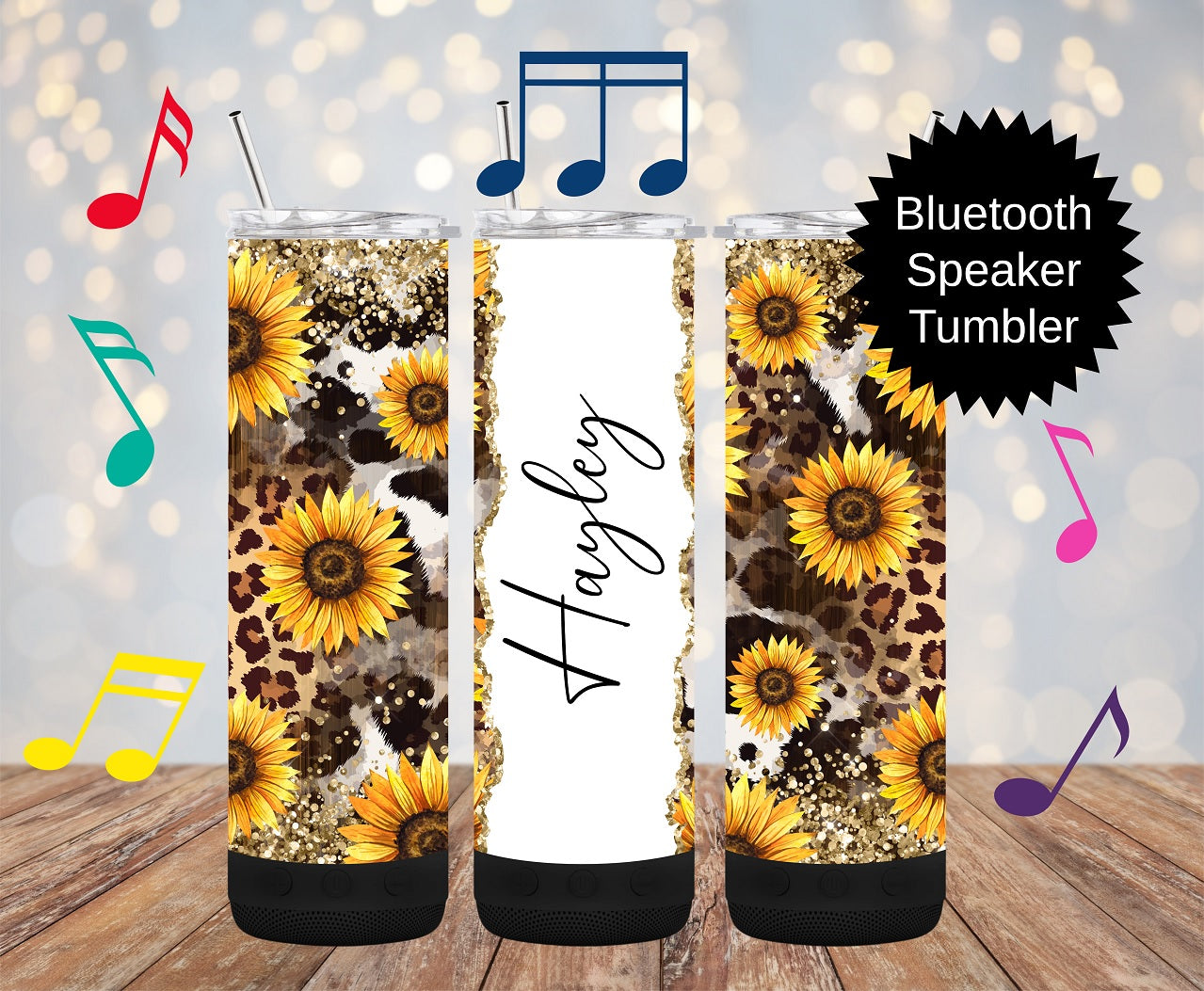 20oz Bluetooth Speaker Tumbler -Add Name Designs - Personalised