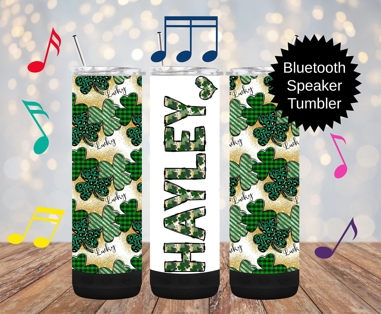 20oz Bluetooth Speaker Tumbler -Add Name Designs - Personalised