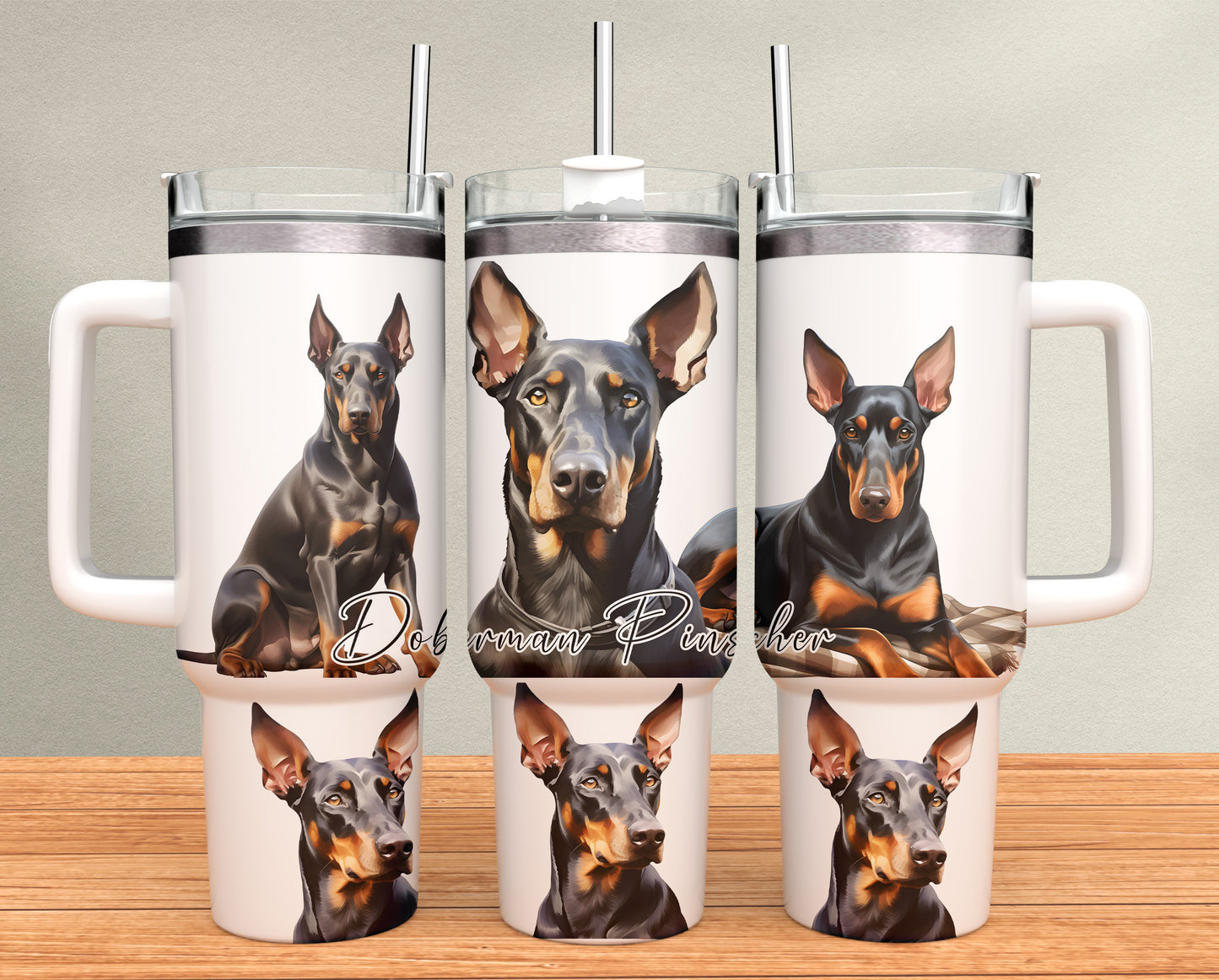 40oz Tumbler - Doberman Pinscher