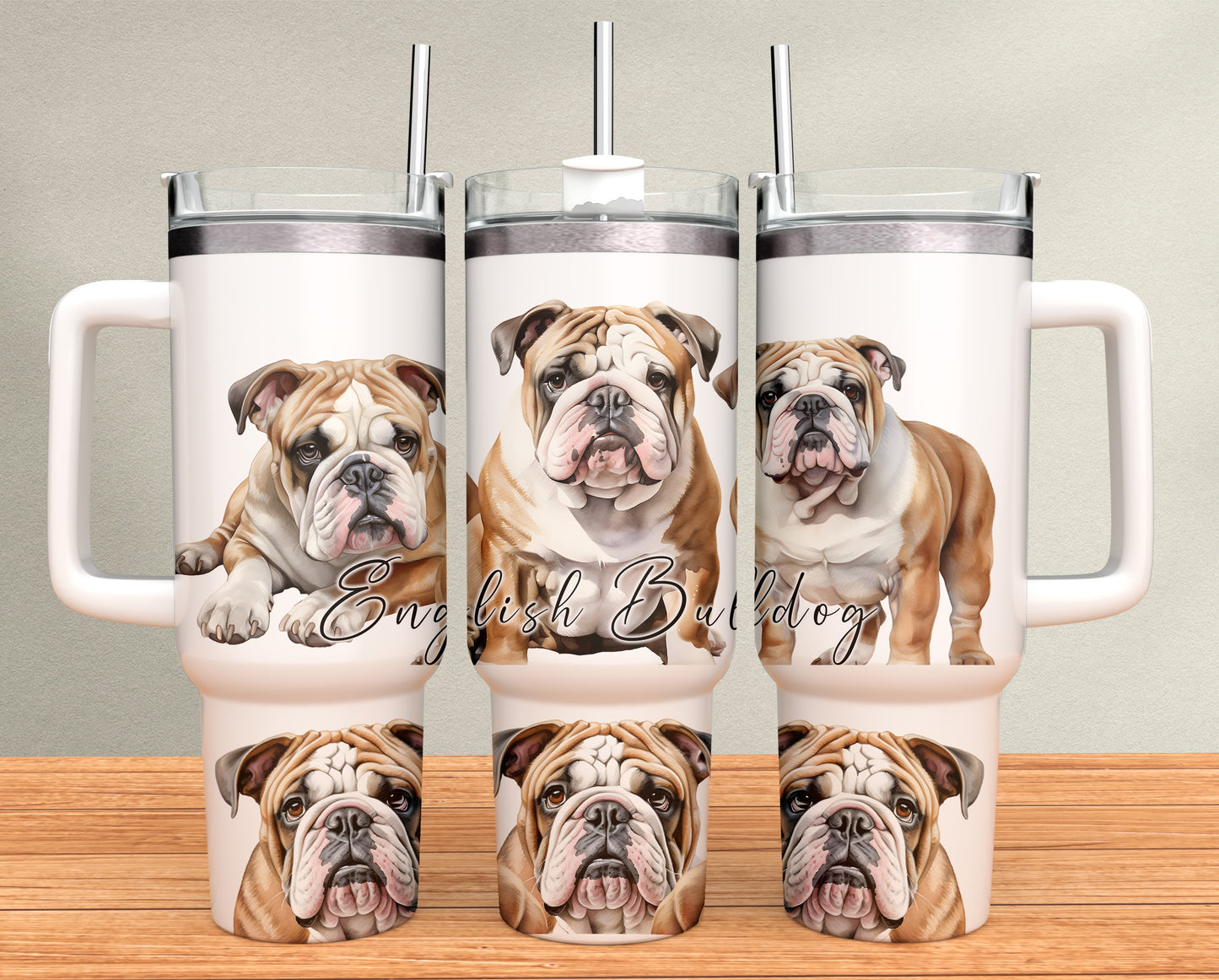 40oz Tumbler - English Bulldog