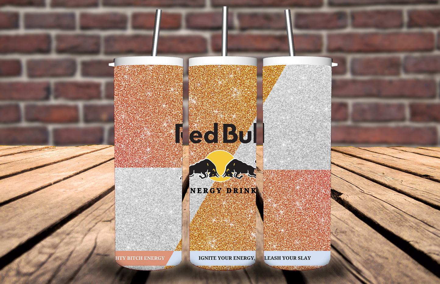 20oz Tumbler Redbull bad bull energy inspired- 14 different designs