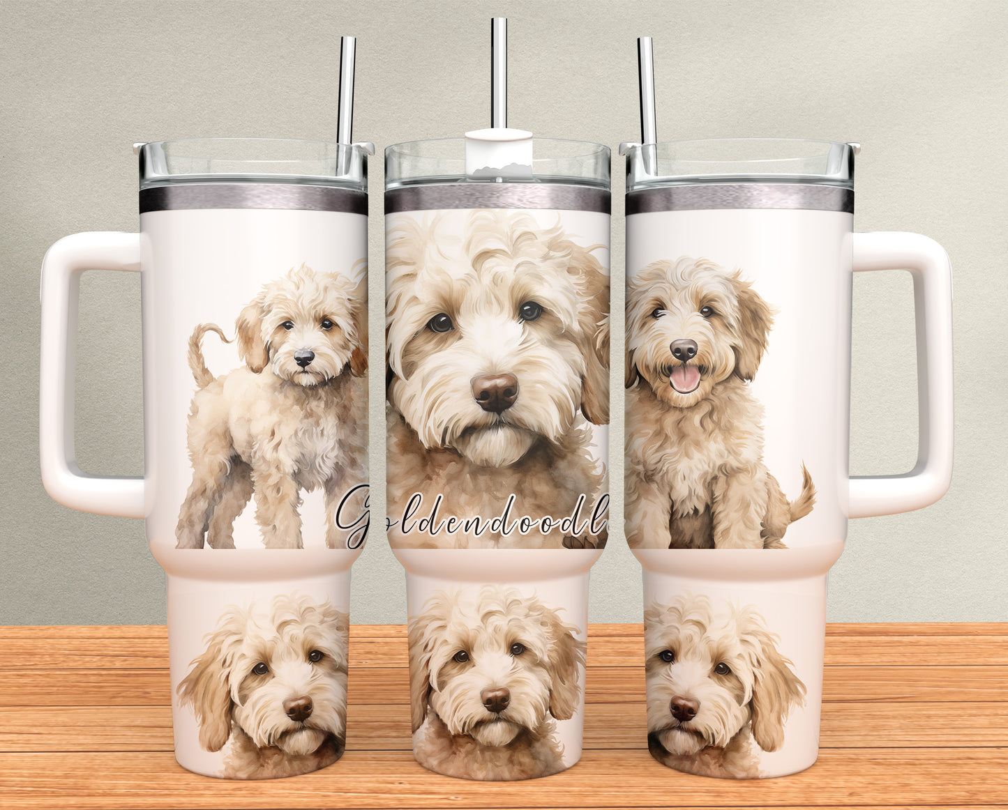 40oz Tumbler - Golden Doodle