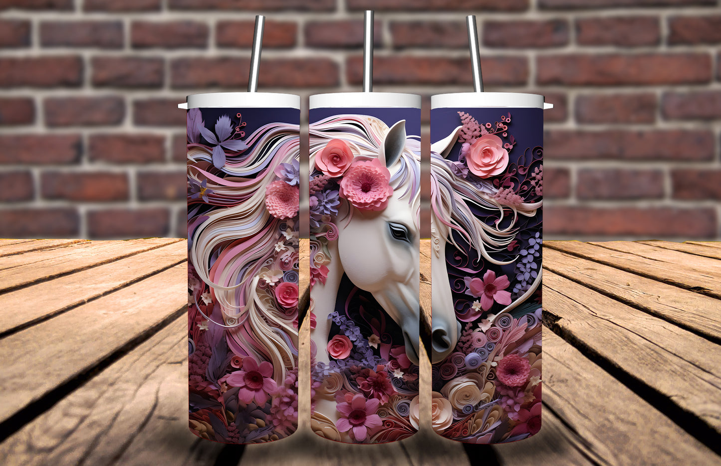 20oz Tumbler Horse