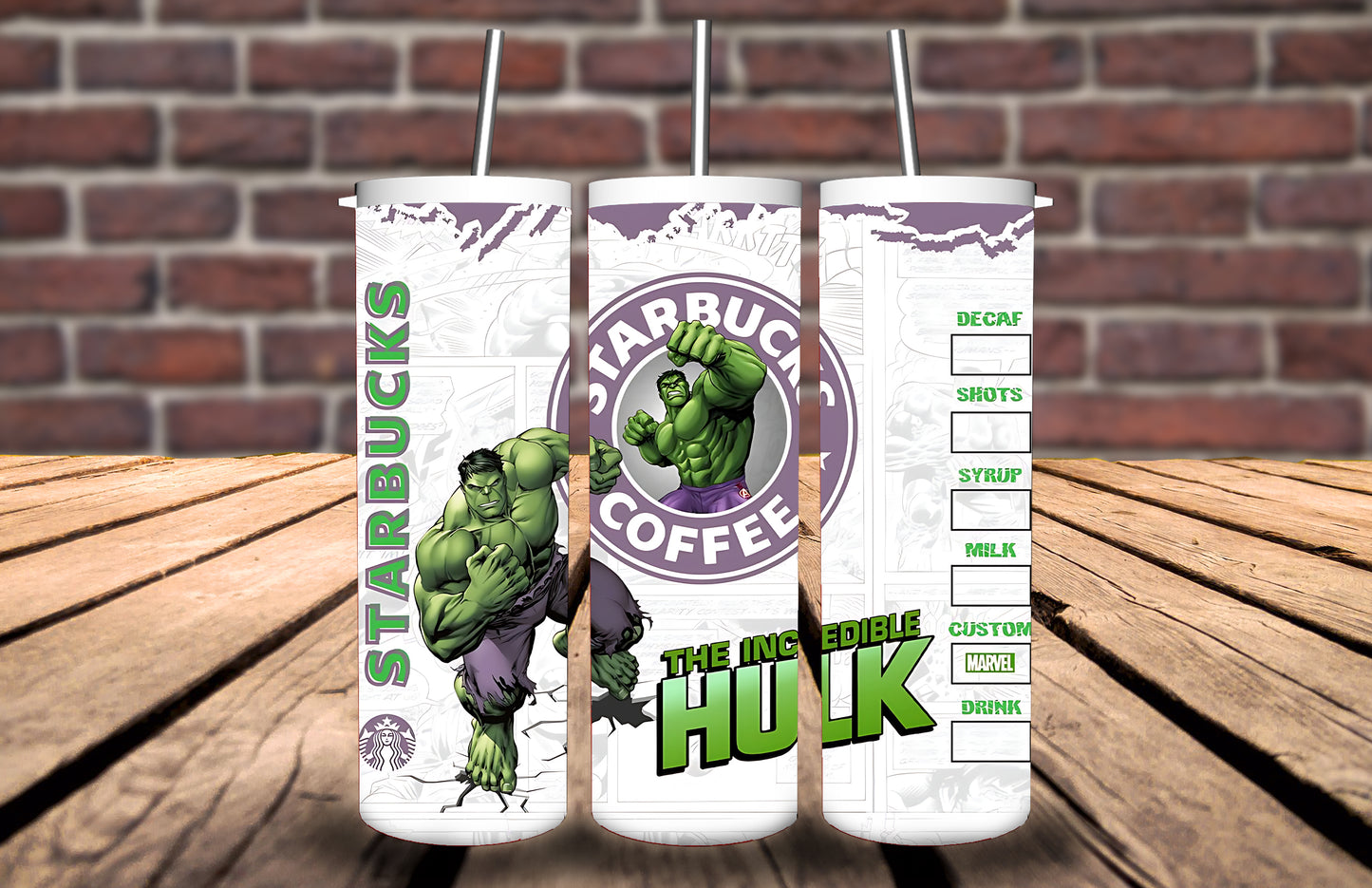 20oz Tumbler - Hulk inspired - Personalise with name