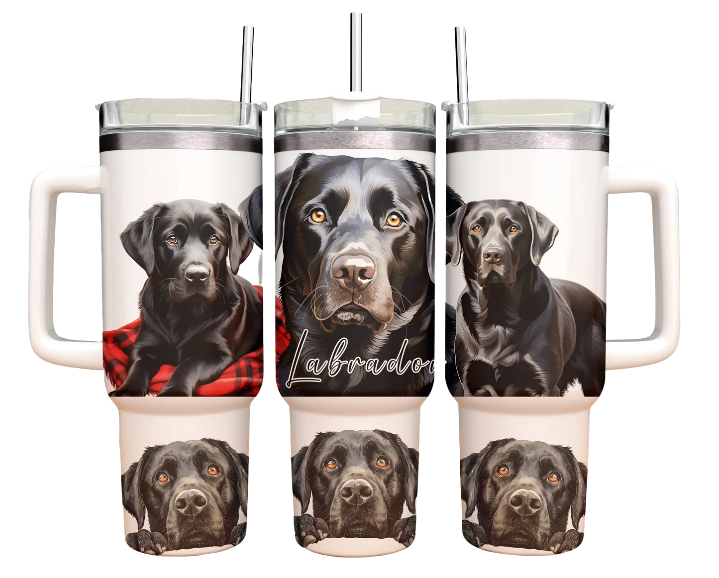 40oz Tumbler - Labrador Black- dog design