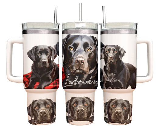 40oz Tumbler - Labrador Black- dog design