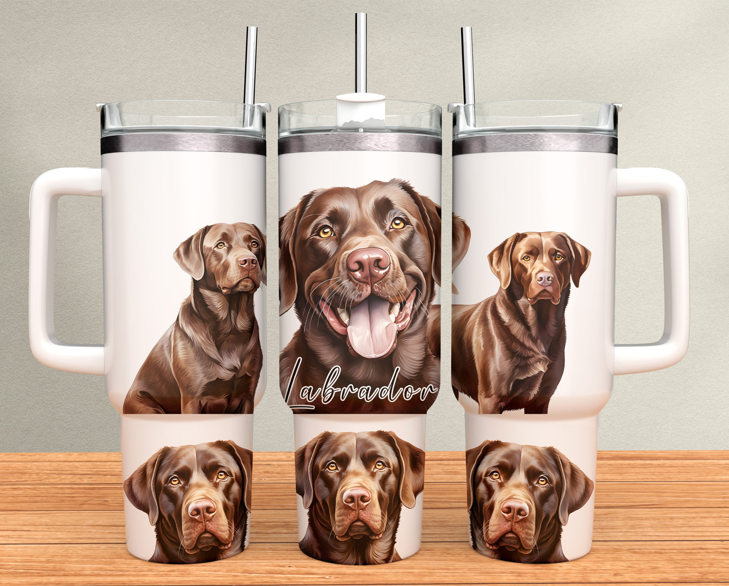 40oz Tumbler - Labrador Brown- dog design