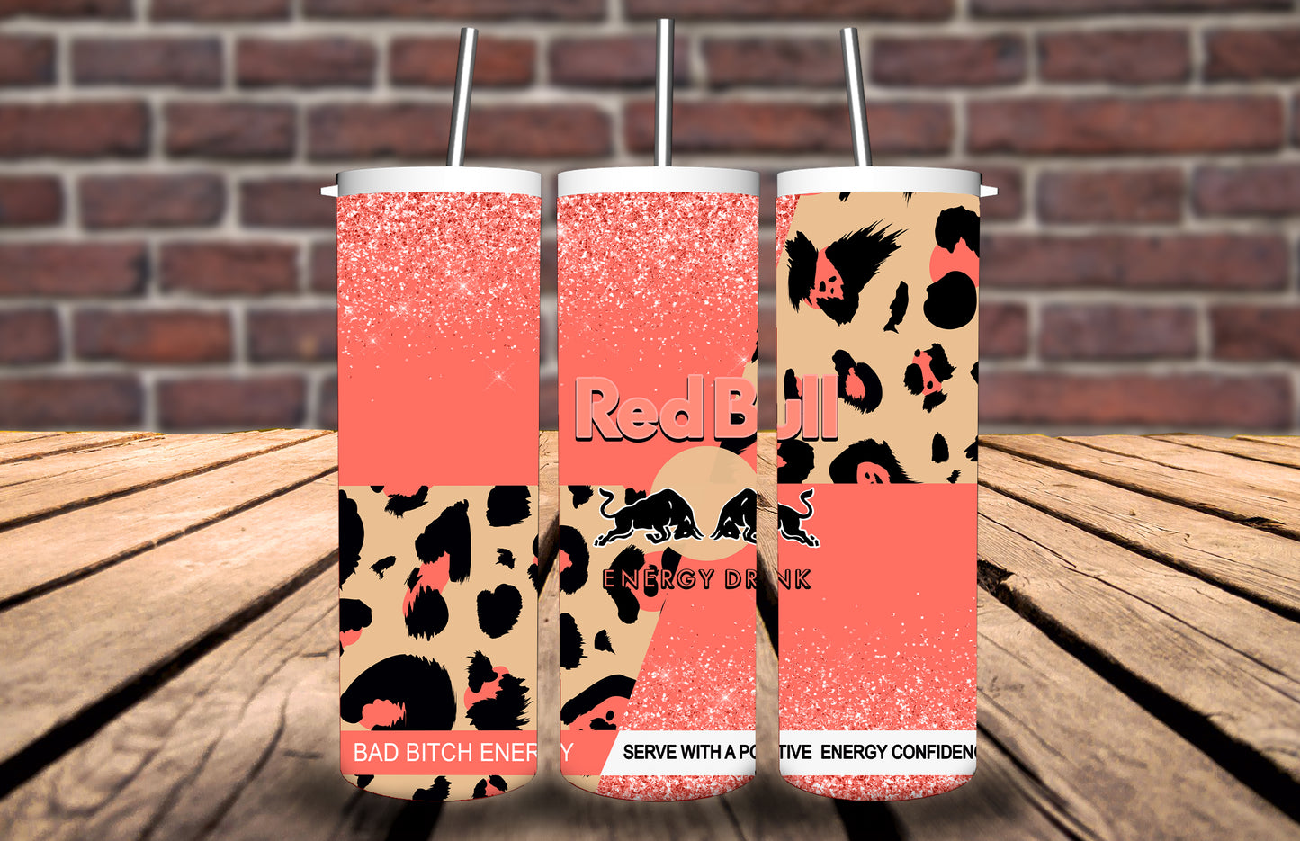 20oz Tumbler Redbull bad bull energy inspired- 14 different designs