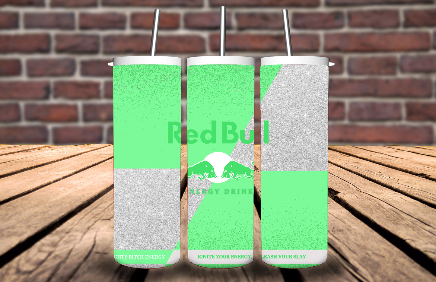 20oz Tumbler Redbull bad bull energy inspired- 14 different designs