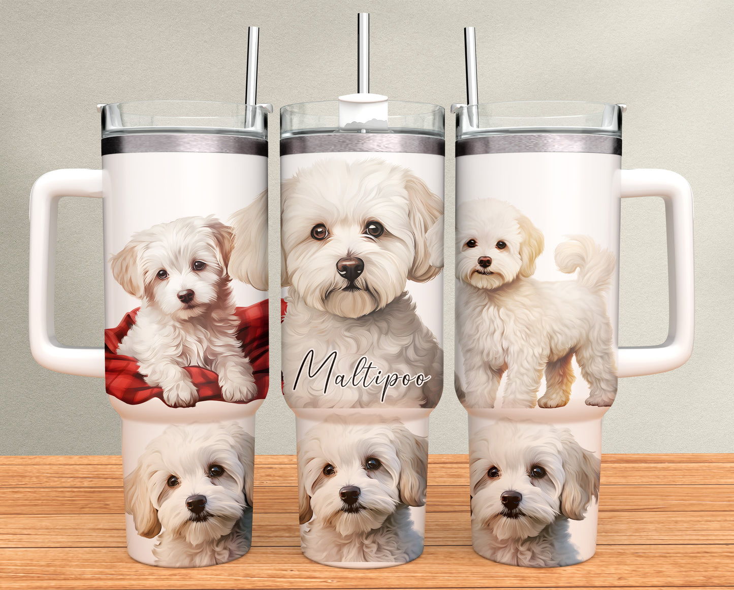 40oz Tumbler - Maltipoo