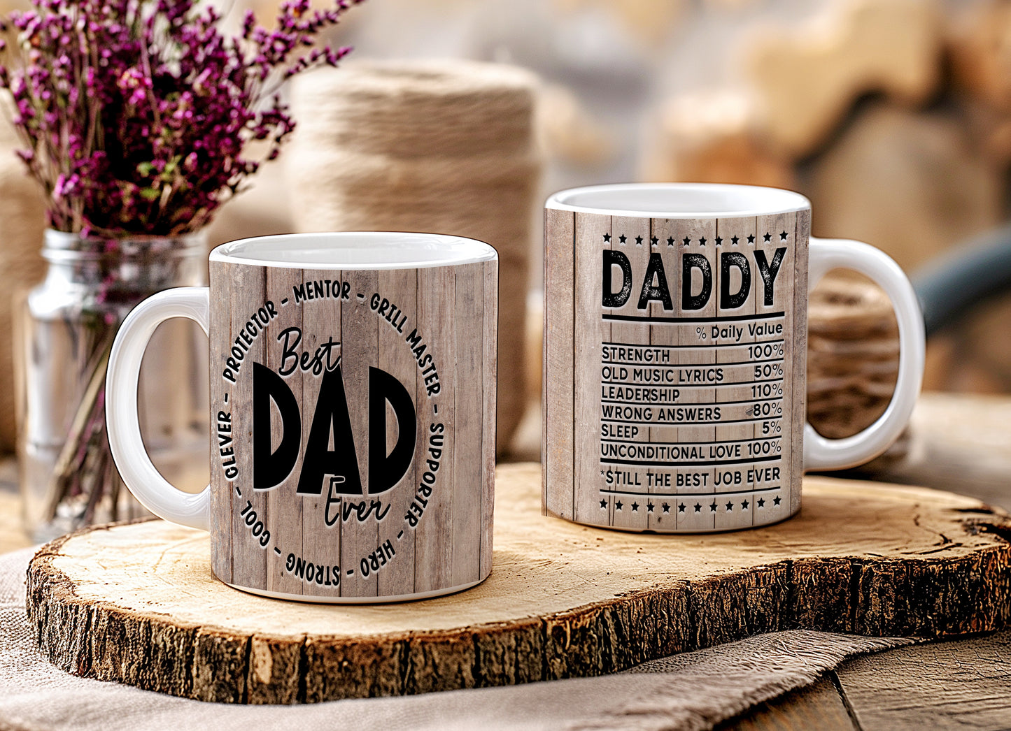 11oz Best Dad Ever Mug with Nutrition Facts