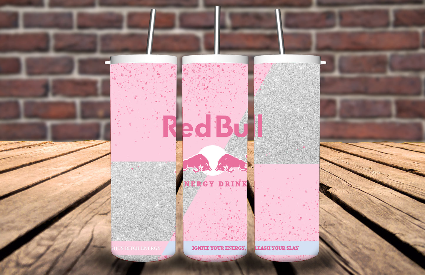 20oz Tumbler Redbull bad bull energy inspired- 14 different designs