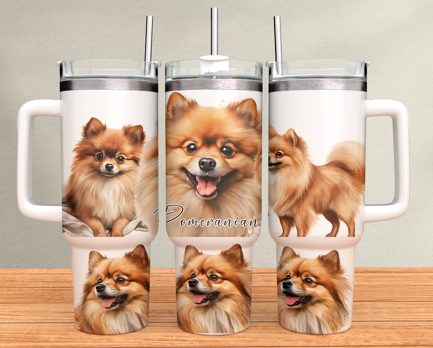 40oz Tumbler - Pomeranian