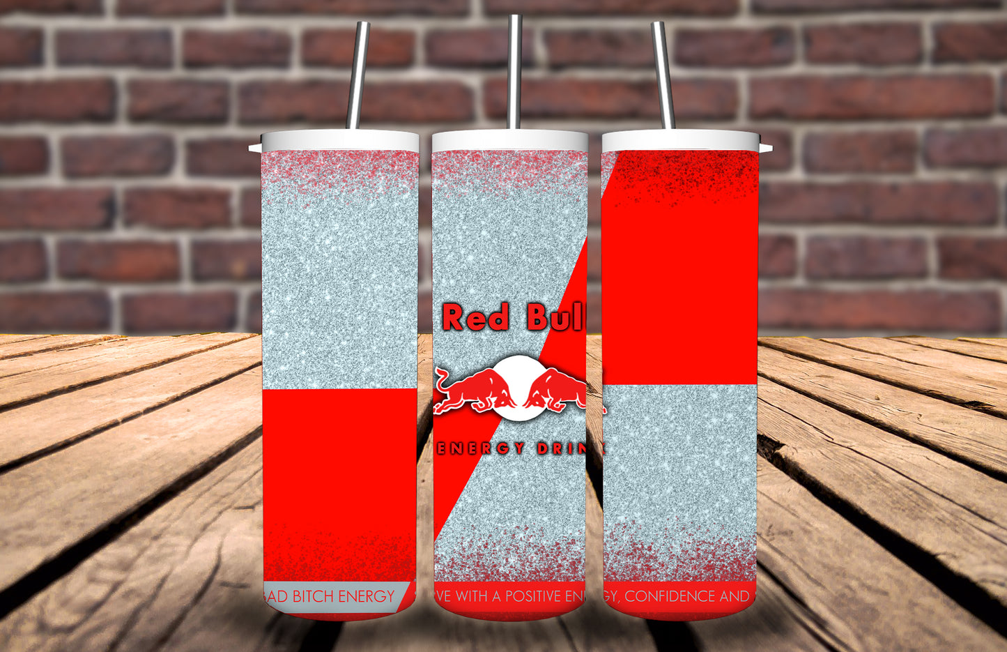 20oz Tumbler Redbull bad bull energy inspired- 14 different designs