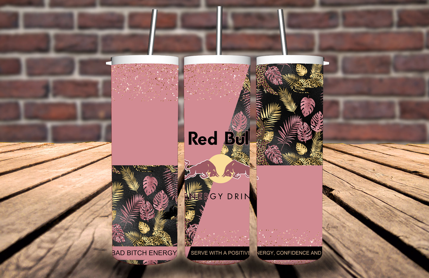 20oz Tumbler Redbull bad bull energy inspired- 14 different designs