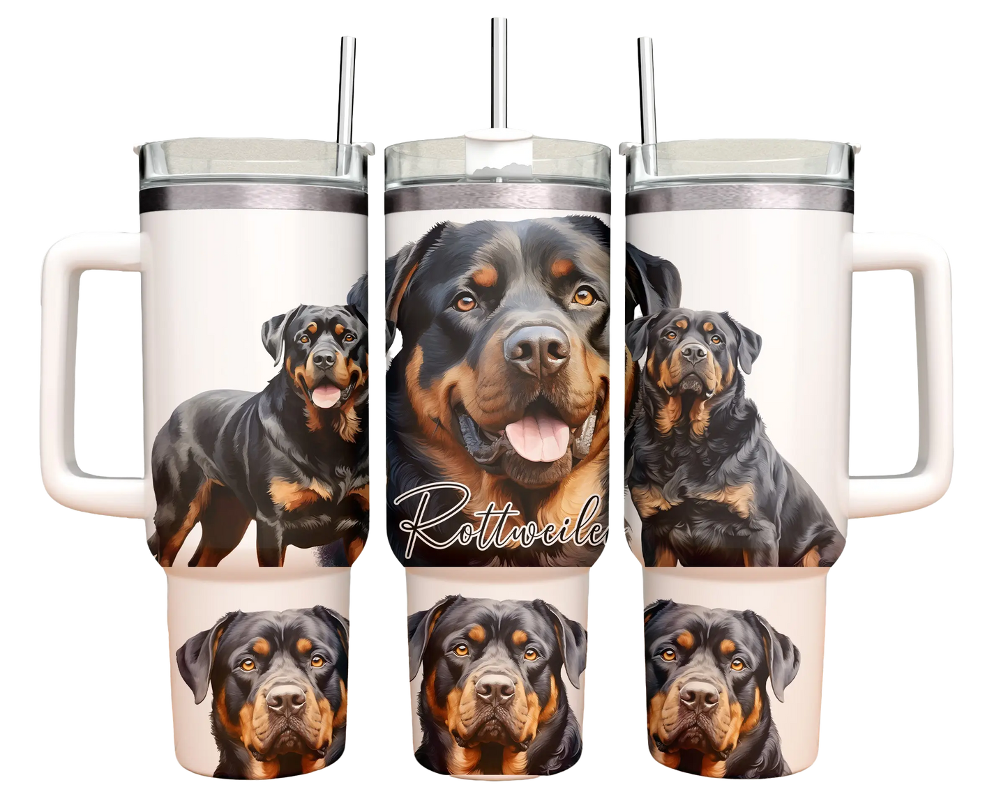 40oz Tumbler - Rottweiler- dog design