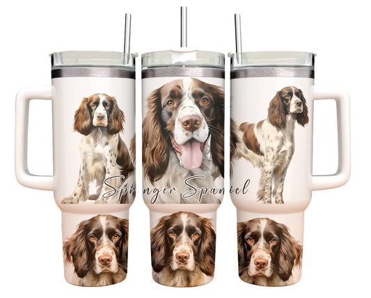 40oz Tumbler - Springer Spaniel