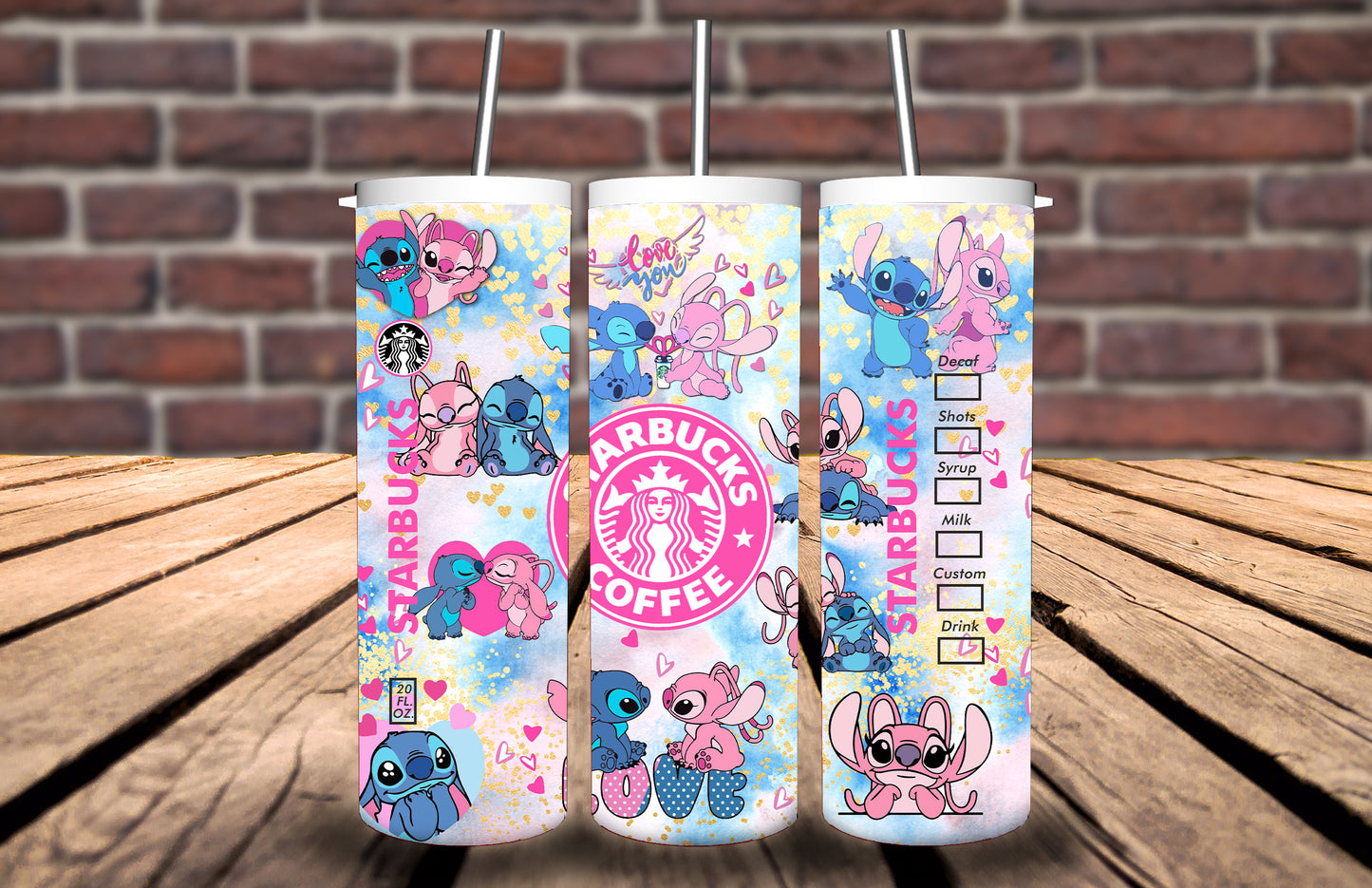 20oz Tumbler - Lilo & Stitch Inspired - Choose Design -Personalised