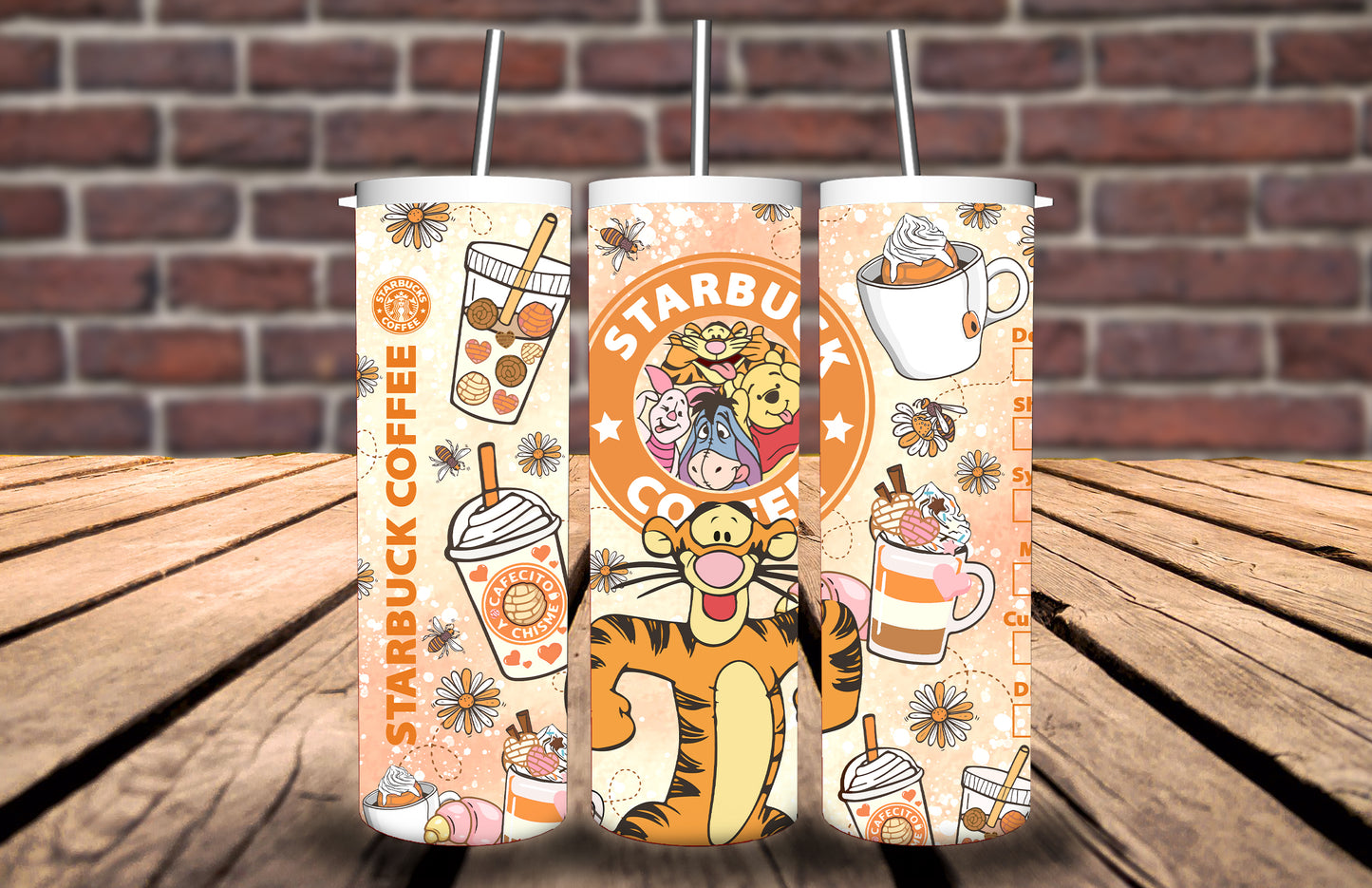 20oz Tumbler - Tiger inspired - Personalise with name