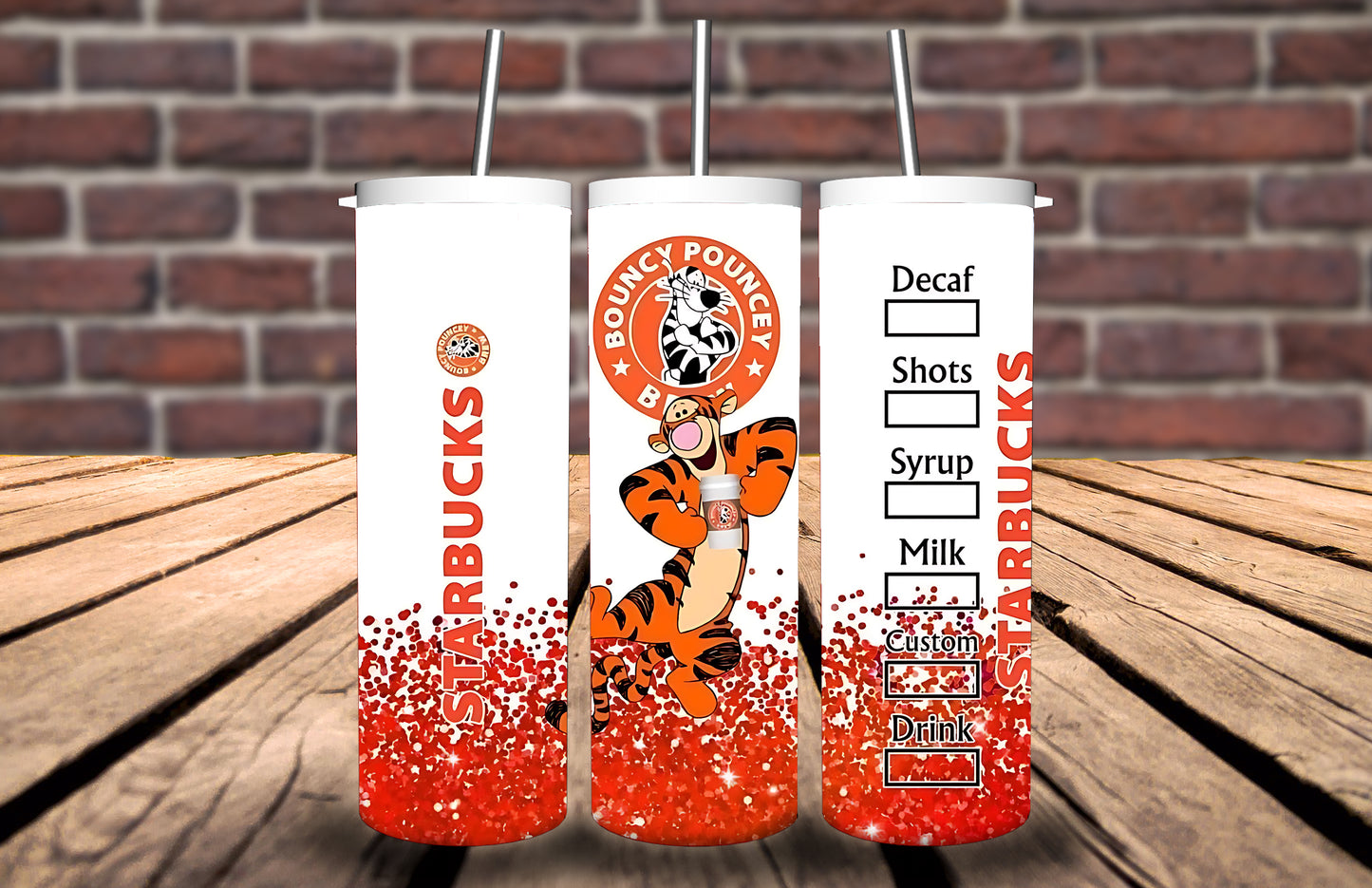 20oz Tumbler - Tiger inspired - Personalise with name