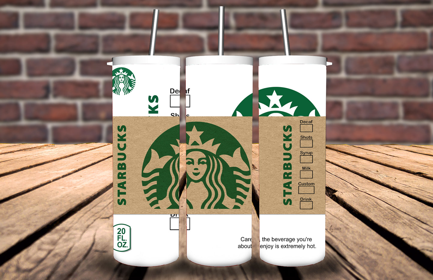 20oz Tumbler starbucks themed