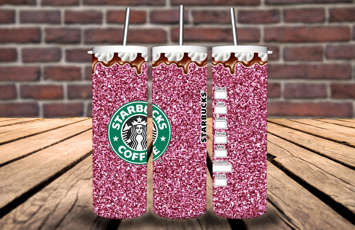 20oz Tumbler starbucks themed