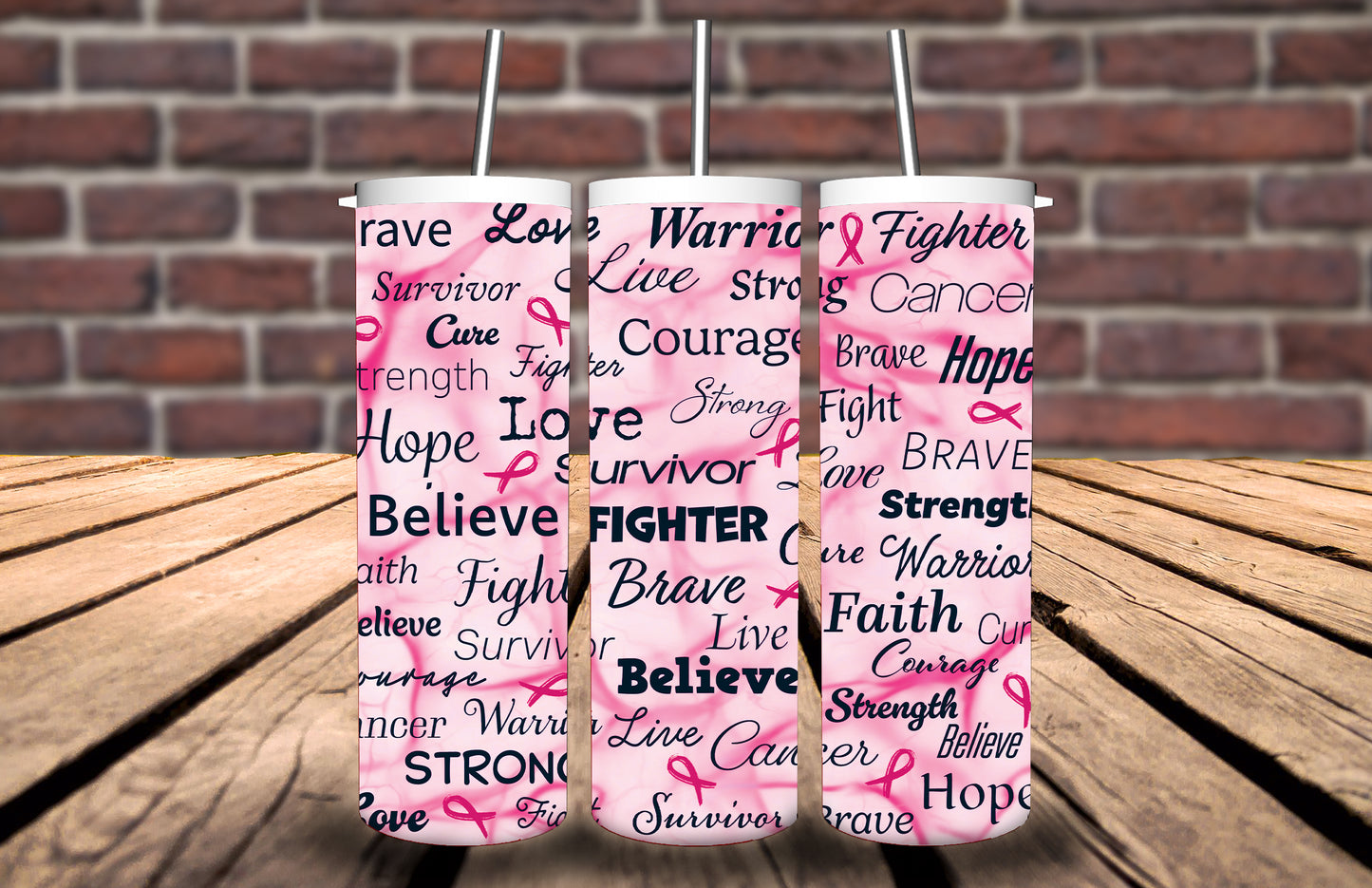 20oz Tumbler Breast Cancer