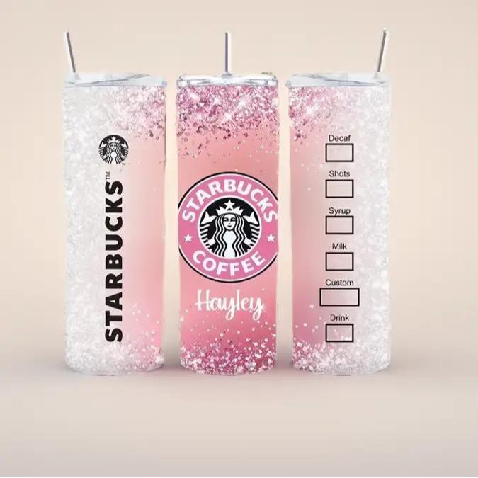 20oz Tumbler Pink glitter Starbucks