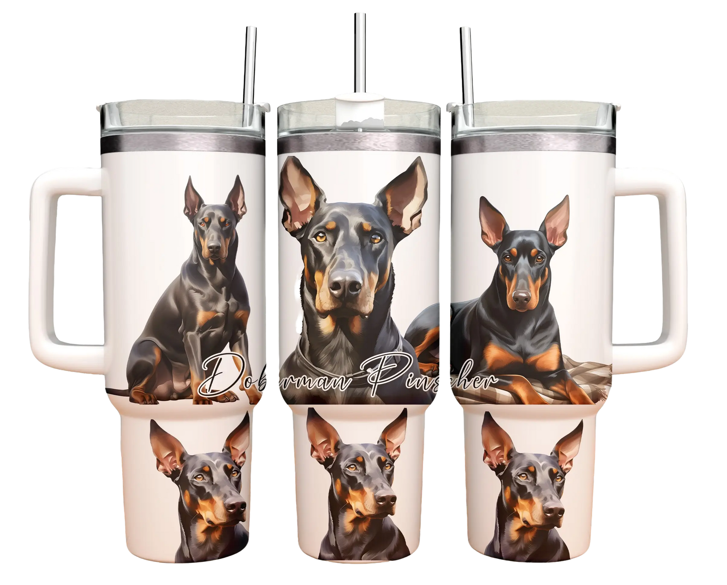 40oz Tumbler - Doberman Pinscher