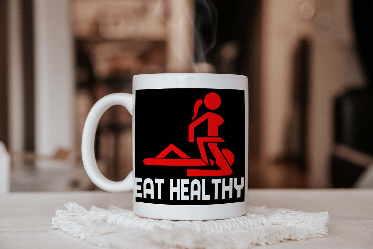 11oz Mug - Eat Healthy Funny Humour adult