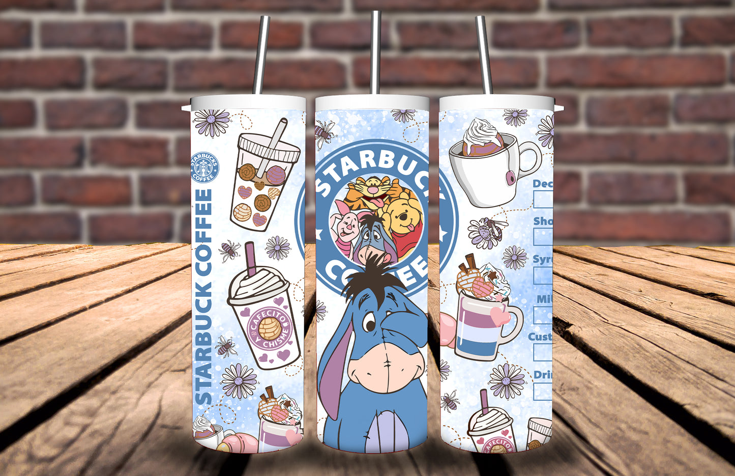 20oz Tumbler - Eeyore Donkey inspired - Personalise with name