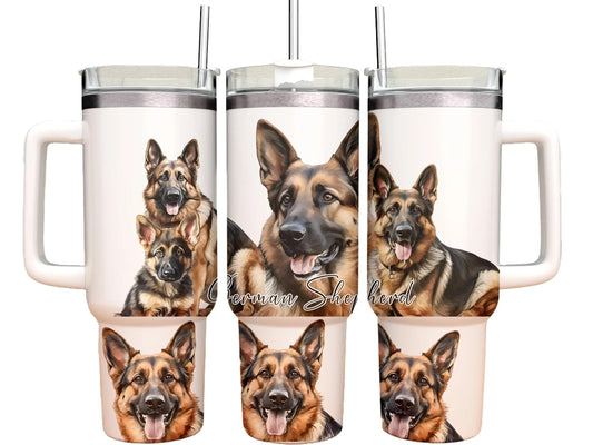 40oz Tumbler - German Shepherd- dog design