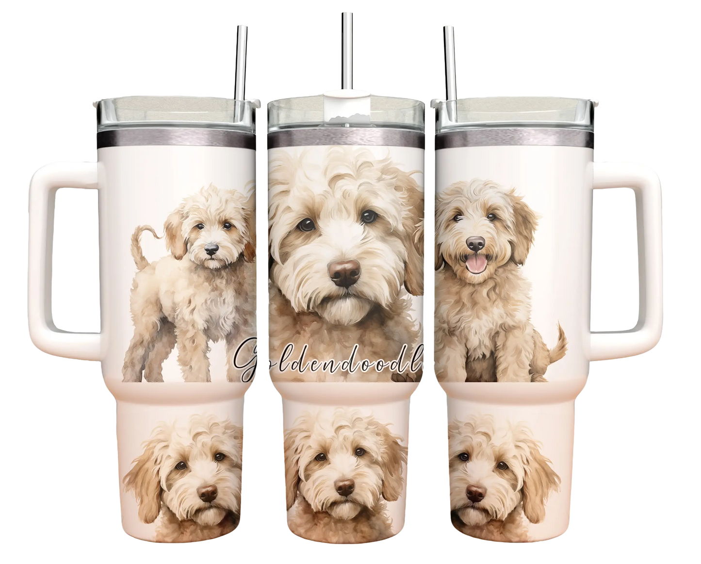 40oz Tumbler - Golden Doodle