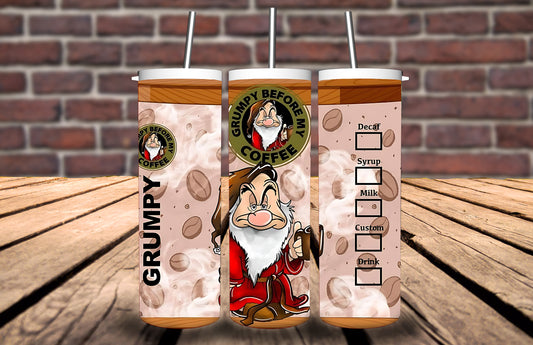 20oz Tumbler - Grumpy dwarf inspired - Personalise with name