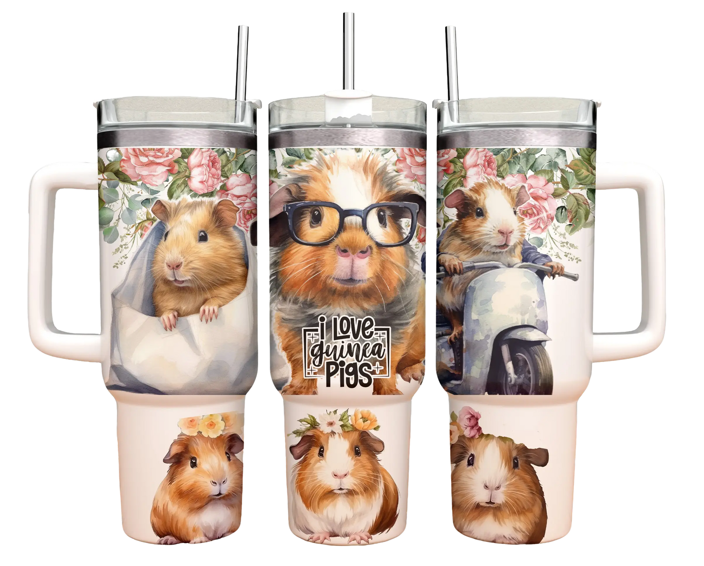 40oz Tumbler - I love Guinea Pigs