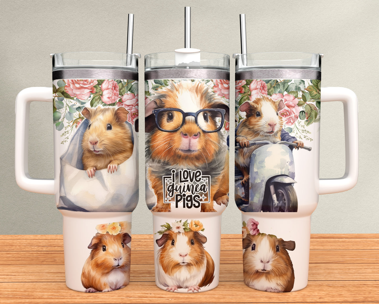 40oz Tumbler - I love Guinea Pigs