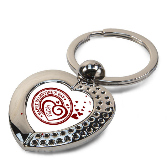 Heart shape Keyring -Upload image