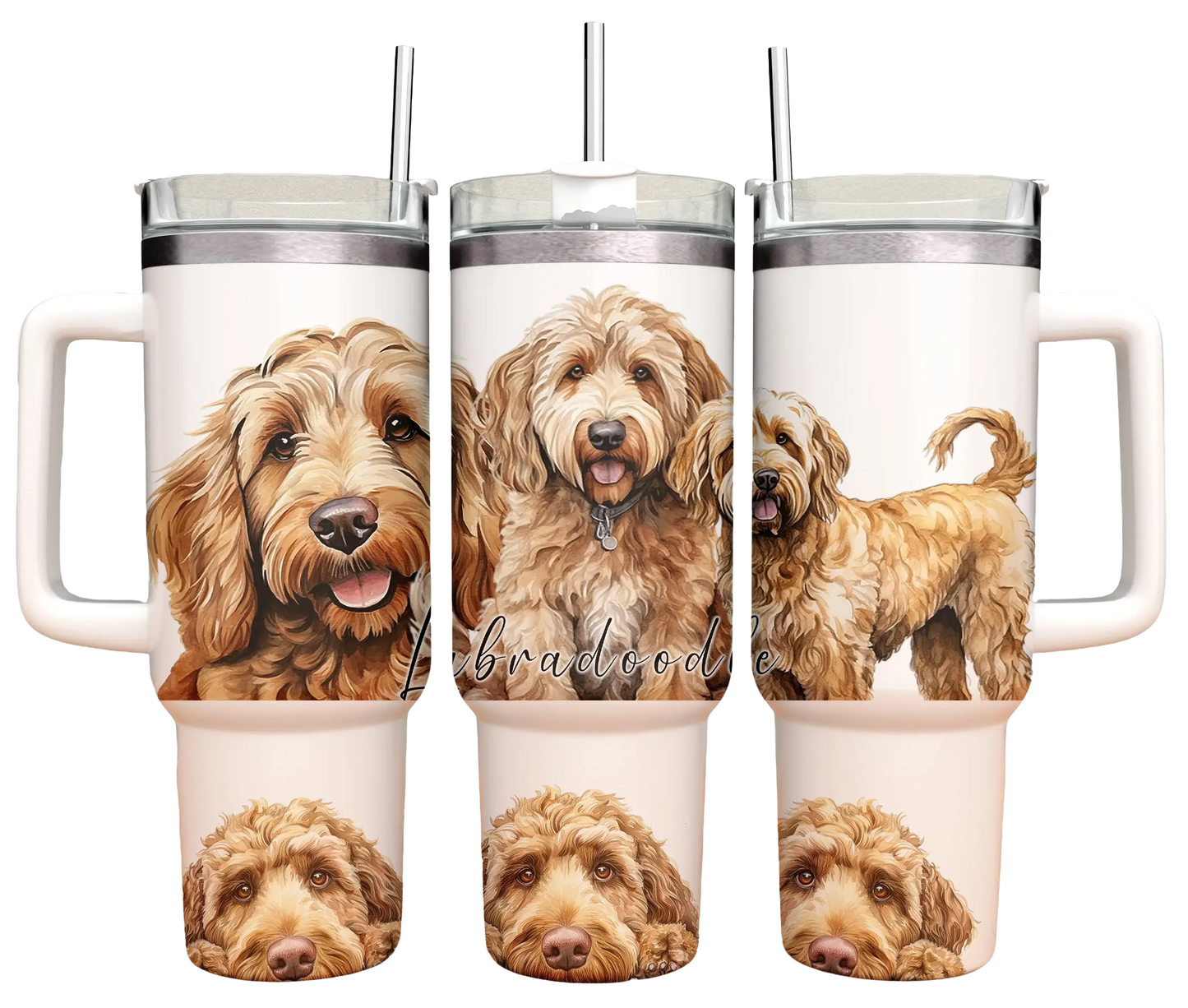 40oz Tumbler - Labradoodle - dog