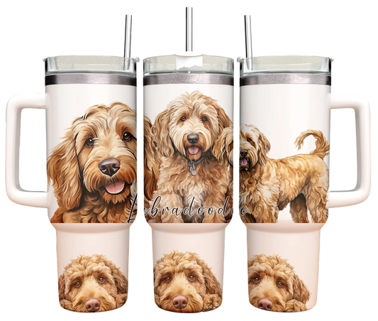 40oz Tumbler - Labradoodle - dog