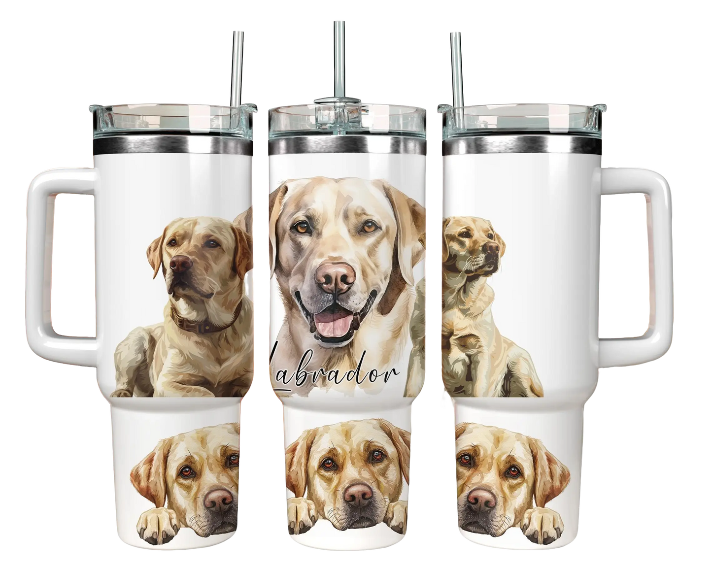 40oz Tumbler - Labrador Golden- dog design