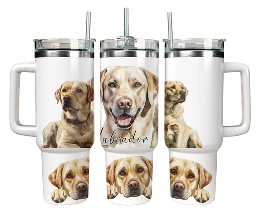 40oz Tumbler - Labrador Golden- dog design