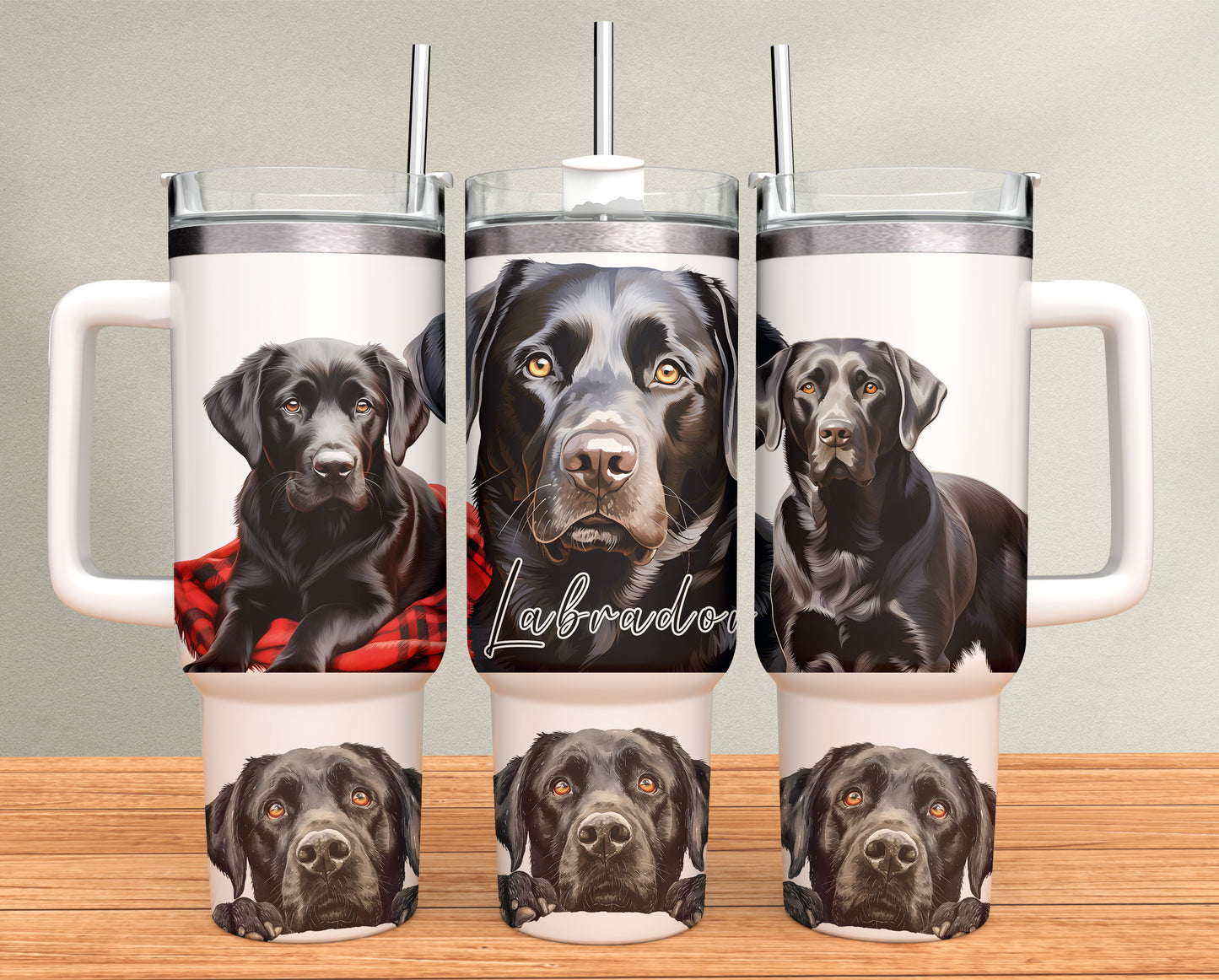 40oz Tumbler - Labrador Black- dog design